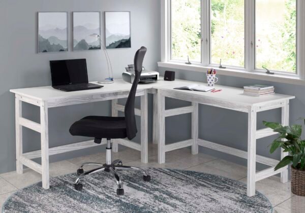 Two Single Desks with Corner Unit (L Shape)