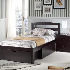 Berkeley Platform Bed with Two Under Bed Chests Espresso