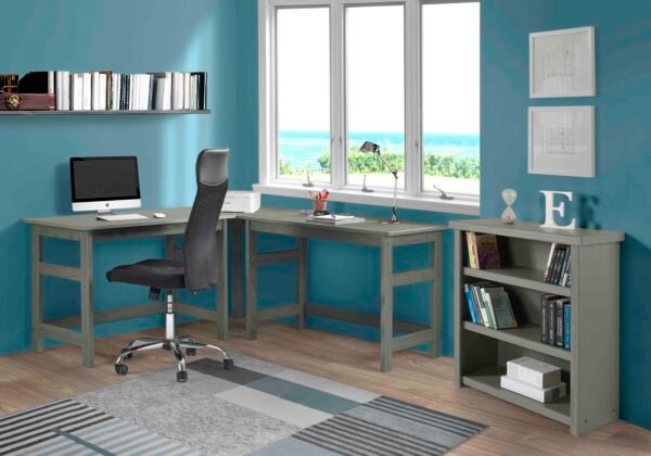 Two Single Desks with Corner Unit (L-Shape Desk)