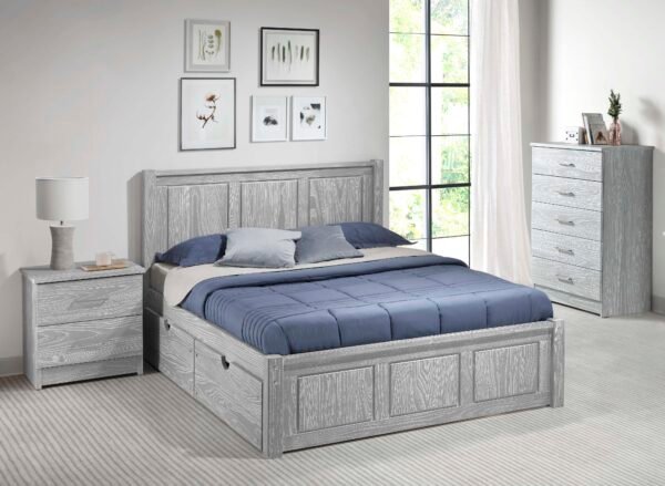 Salem Platform Bed with Under Bed Chests Aspen, Birch