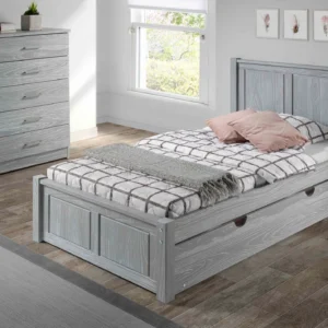 Salem Platform Bed with Under Bed Trundle Aspen, Birch